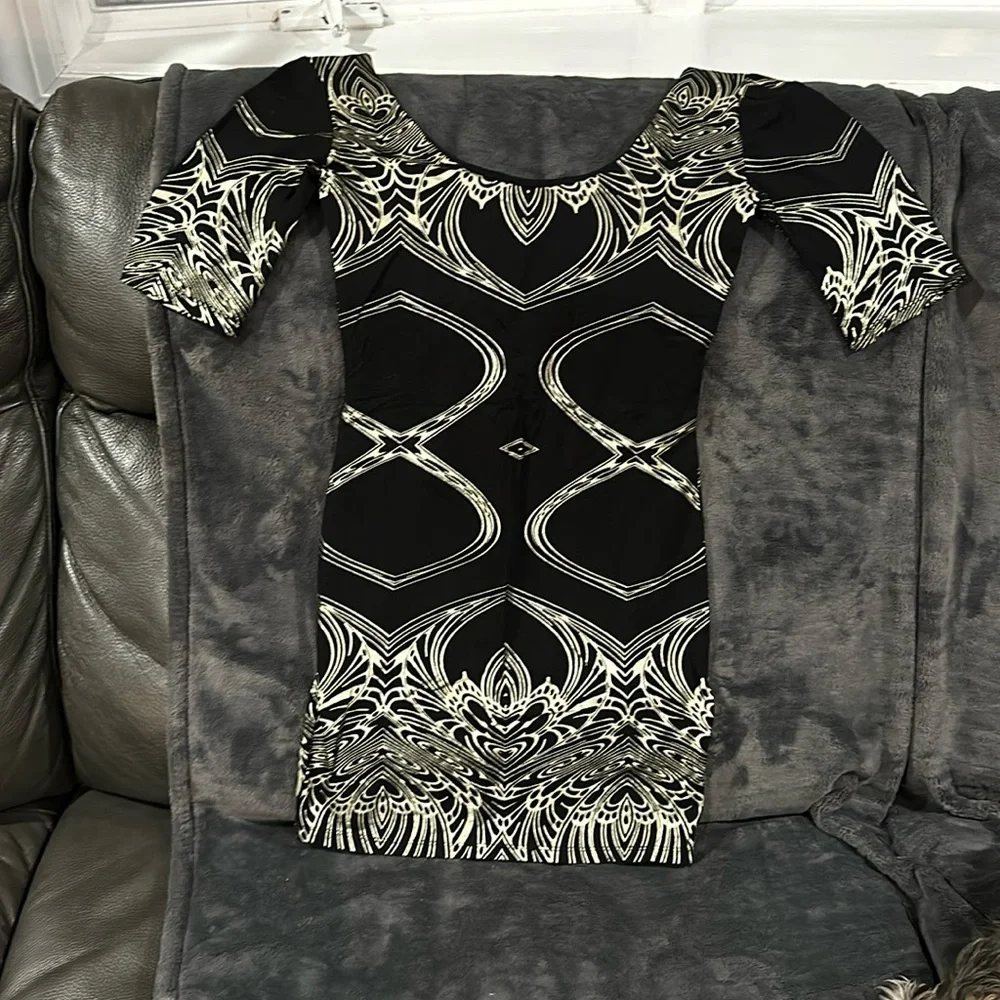 bebe black and gold dress - Picture 1 of 4